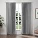 ChadMade Faux Linen Blackout Pinch Pleated Curtain for Bedroom Window Treatment 1 Panel 52 x84 Rock Grey