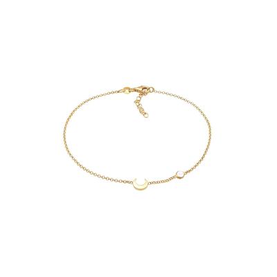 Elli Halbmond Astro Mondstein 925 Silber goldfarben Damen Image