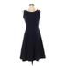 Talbots Casual Dress: Blue Dresses - Women's Size P