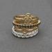 Lucky Brand Two Tone Lock Ring Stack - Women's Ladies Accessories Jewelry Rings, Size 7