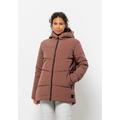 Funktionsjacke JACK WOLFSKIN "KAROLINGER LONG JKT W" Gr. S (36), braun (wild, ginger) Damen Jacken Übergangsjacken