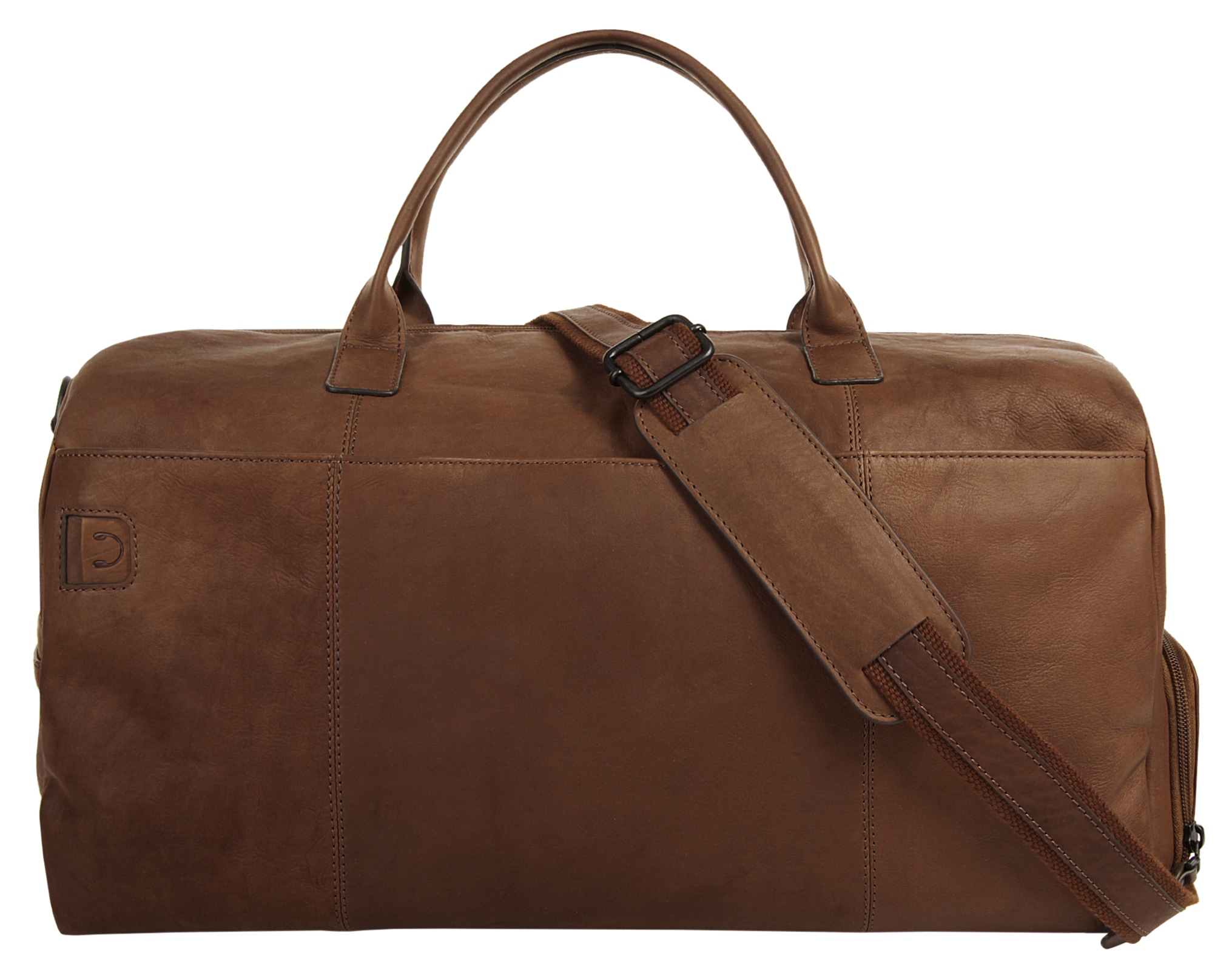 Reisetasche X-ZONE, Gr. B/H/T: 46cm x 23cm x 23cm onesize, braun (cognac), Leder, unifarben, Taschen, echt Leder Image