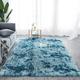 RUGSTORE Rugs Living Room - Grey Area Rugs for Bedroom Anti Slip - Modern Super Soft Fluffy Shaggy Runner Rug Thick Pile Non Shedding (TEAL, 160 X 230 CM)