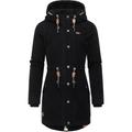 Winterjacke RAGWEAR "Canny Corduroy" Gr. S (36), schwarz Damen Jacken Winterjacken