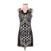 BCBGMAXAZRIA Casual Dress - Sheath Square Sleeveless: Black Dresses - Women's Size 2X-Small
