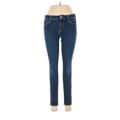 Arizona Jean Company Jeans - Mid/Reg Rise Skinny Leg Boyfriend: Blue Bottoms - Women's Size 7 - Dark Wash