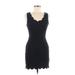 Monteau Casual Dress - Party: Black Print Dresses - Women's Size Medium