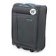 Pierre Cardin Soft Sided 19 Inch Suitcase with Wheels - KLM Flybe Emirates Cabin Approved Fits Into 55x40x20 Luggage Cage Soft Shell | Light 1.8kg 48cm 22L CL614 (Charcoal & Light Blue, Extra Small)