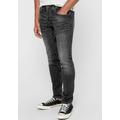 Slim-fit-Jeans ONLY & SONS "ONSWEFT REG. D. GREY 6458 JEANS VD" Gr. 31, Länge 30, blau (dark grey denim) Herren Jeans Slim Fit