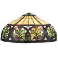 Meyda Lighting Sunrise 8" H x 16" W Bowl Lamp Shade (Spider) in Black/Green/Yellow/Red in Black/Brown/Green | 8 H x 16 W x 16 D in | Wayfair 119561