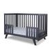 Sorelle Luce 2-in-1 Convertible Crib Wood in Black | 34 H x 55 W x 20 D in | Wayfair 951-MIDNIGHT