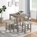 Latitude Run® Narcie Square 36" L x 36" W Restaurant Dining Set Wood/Upholstered in Brown | 36 H x 36 W x 36 D in | Wayfair