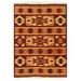 Brown 77 x 56 x 0.25 in Area Rug - Isabelline Southwestern Handmade Rectangle 4'8" x 6'5" Wool/Area Rug in/Red/Yellow /Wool | Wayfair