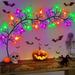 The Holiday Aisle® [Timer] Halloween Lights 6 FT 54 LED Halloween Decor Willow Vine w/ Pumpkin Bat Spider Light | 72 H x 3 W x 3 D in | Wayfair