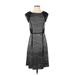 BCBGMAXAZRIA Casual Dress - A-Line: Black Print Dresses - Women's Size Small