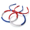 Bracelets de style national classique pour hommes et femmes ULde fil rouge et bleu bracelet