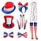 Independance Day Costume Unmun-Sam Accessoires pour hommes et femmes, haut-de-forme, chapeau à