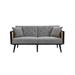 HOMEFUN Morden Adjustable Futon Couch Velvet Sofa , Accent sofa, Loveseat Sofa With Metal Feet