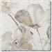 Absorbent Stone Tumbled Tile Coasters, Abstract Floral I, Set of 4