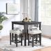 Dining Table, Bar Table and Chairs Set, 5 Piece Dining Table Set, Industrial Breakfast Table Set