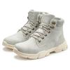 Schnürboots AUTHENTIC LE JOGGER, Herren, Gr. 41, grau (hellgrau), Obermaterial: 70% Lederimitat, 30% Textilmaterial. Futter: 100% Textilmaterial. Decksohle: 100% Textilmaterial. Laufsohle: 100% Synthetik, unifarben, Basic, Schuhe, Schnürstiefelette,...