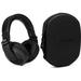 DJ HDJ-X5 Professional DJ Headphones - Black with DJ HDJ-HC02 DJ Headphones Case