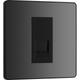 BG Evolve Chrome ( Ins) Single Master Telephone Socket in Black Polycarbonate/Steel