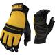 DeWalt Tough Fingerless Performance Gloves in Black/Yellow Spandex