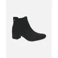 Rieker Women's Clover Womens Chelsea Boots - Black Micro - Size: 3.5