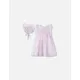 Sarah Louise Girls Pink Dress & Bonnet - Size: 12-18 months