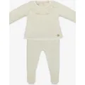 PAZ RODRIGUEZ Baby Cream Knitted Set - Size: 0-3 months