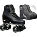 Epic Classic Black Quad Roller Skates Package