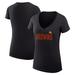 Women's G-III 4Her by Carl Banks Black Cleveland Browns Dot Print V-Neck Fitted T-Shirt