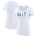 Women's G-III 4Her by Carl Banks White Buffalo Bills Dot Print Lightweight Fitted T-Shirt