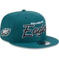 Men's New Era Midnight Green Philadelphia Eagles Main Script 9FIFTY Snapback Hat