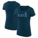 Women's G-III 4Her by Carl Banks Navy Tampa Bay Rays Dot Print Fitted T-Shirt