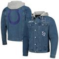 Men's The Wild Collective Indianapolis Colts Hooded Full-Button Denim Jacket