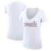 Women's G-III 4Her by Carl Banks White Washington Commanders Dot Print V-Neck Fitted T-Shirt
