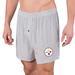 Men's Concepts Sport Gray Pittsburgh Steelers Melody Woven Boxer