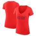 Women's G-III 4Her by Carl Banks Red Boston Sox Dot Print V-Neck Fitted T-Shirt