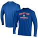 Men's Under Armour Blue Houston Baptist Huskies Football Performance Long Sleeve T-Shirt