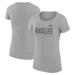 Women's G-III 4Her by Carl Banks Heather Gray Las Vegas Raiders Dot Print Lightweight Fitted T-Shirt