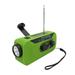 Emergency Solar Hand Crank Radio Portable Weather Alert Radio With Flashlight Reading Lamp phone Charger Rechargeable Battery Powered Radio SOS Alarms for Survival Home Outdoor Hurricaneï¼Œgreen