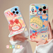 Cartoon couple graffiti phone case high sense oil painting ultra-thin soft scratch-proof shockproof whole body phone case suitable for iPhone 12 phone case (two types)