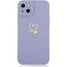 Compatible iPhone14 Pro Max 6.7 Inch 2022 Case Soft Liquid Silicone Gold Heart Pattern Ultra Thin Protection Shockproof Case for Ladies Girls Ultra Thin Phone Case (Purple)