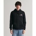 Hoodie GANT "REG MEDIUM ARCHIVE SHIELD HOODIE" Gr. L, schwarz (black) Herren Sweatshirts