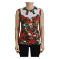 Dolce & Gabbana , White Floral Wool Lace Vest Tank Top ,Multicolor female, Sizes: S, 2XS, L, XS