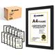 HOMIK A4 Photo Frame Black set of 12 - A4 Picture Frame Economy Pack of 12