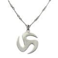 Trinity Discus,'Men's Sterling Silver Pendant Necklace'