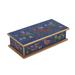 Butterfly Jubilee in Cyan,'Reverse Painted Glass Butterfly Decorative Box in Cyan'